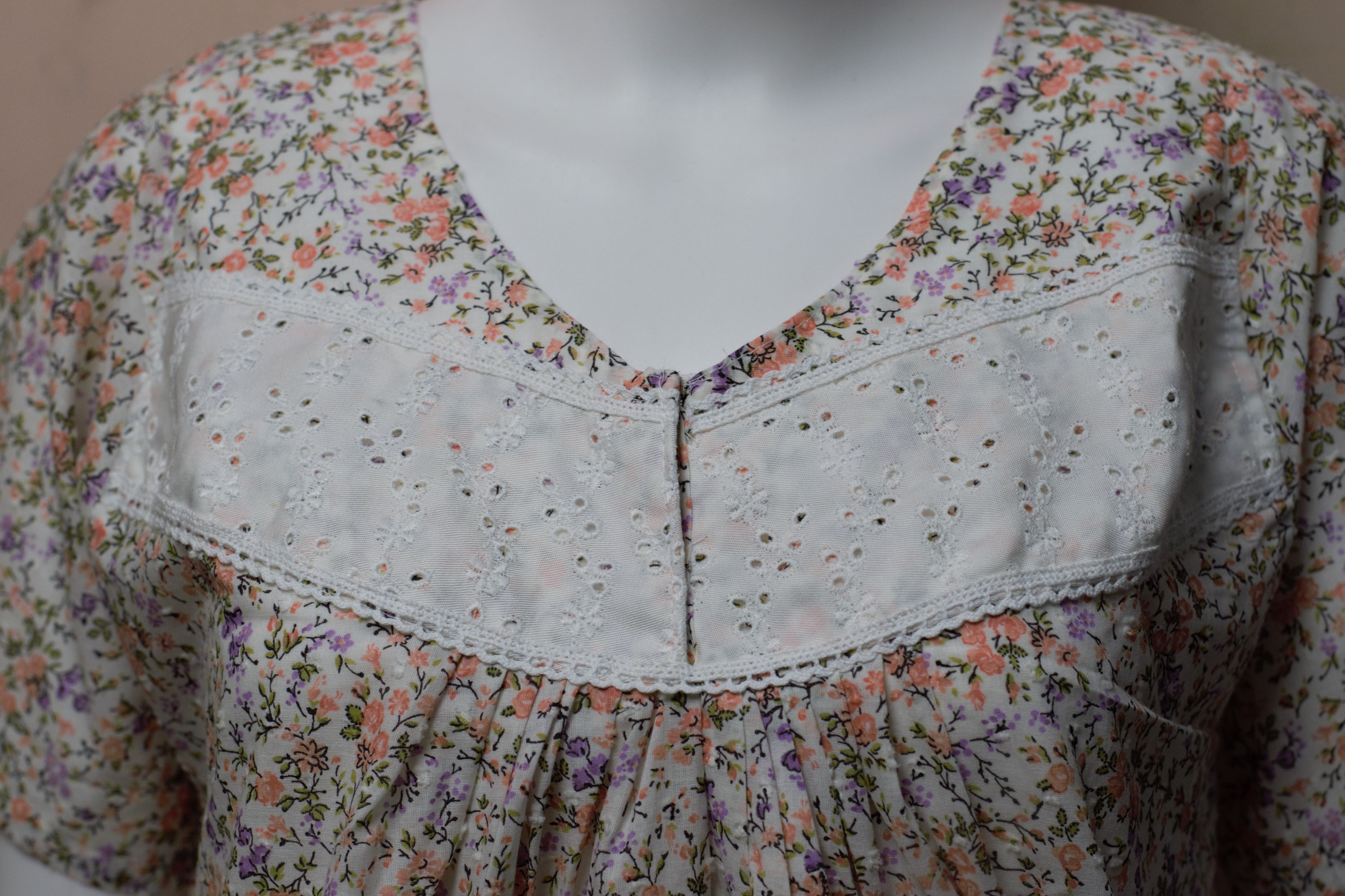 Women's Full Length Cotton Floral Printed Nighty with Embroidered Yoke – Comfortable Daily Wear