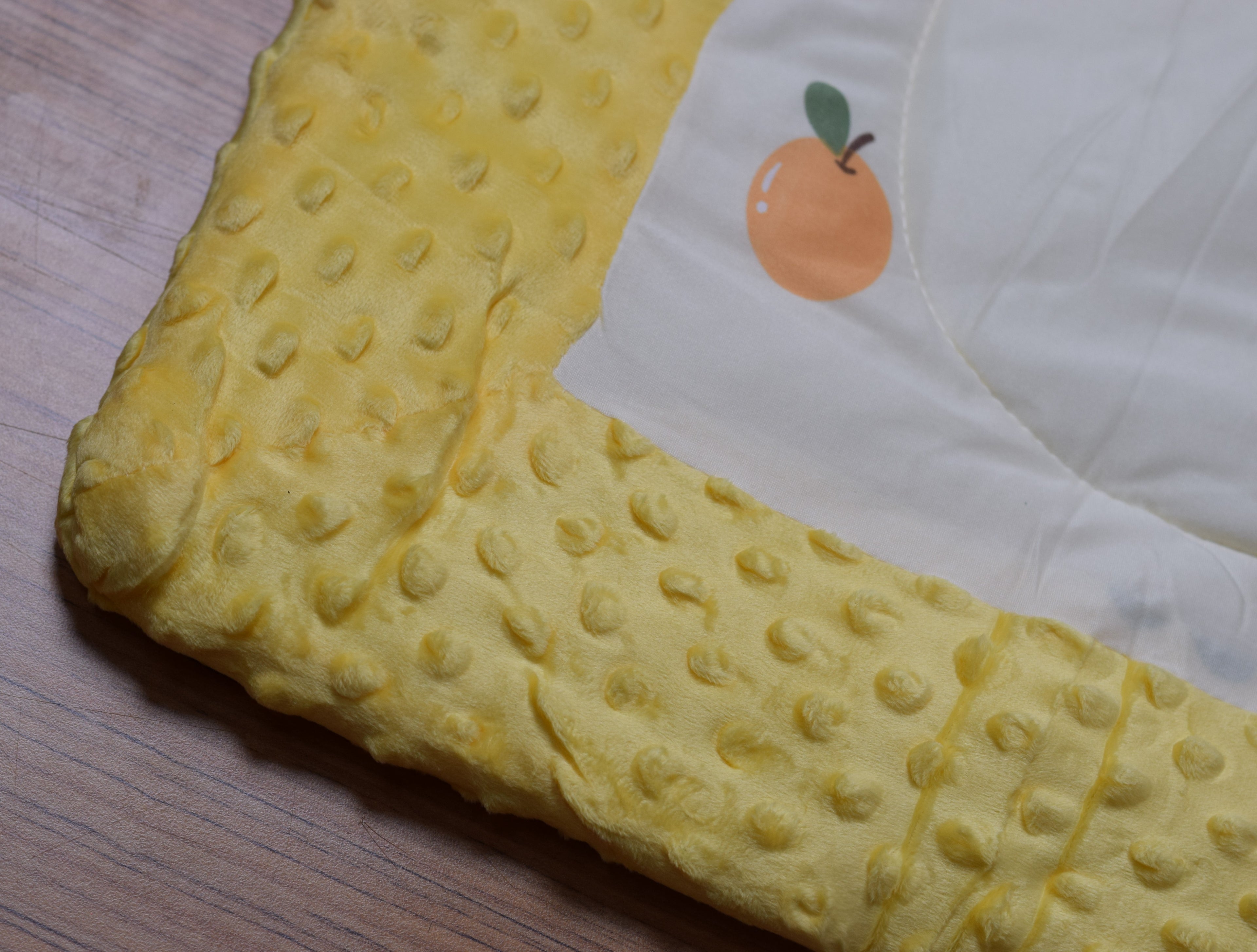 Ultra Soft Baby Minky Square Blanket 95 x 95 cm – Plush Double Layer Receiving & Swaddle Blanket | Yellow &amp; Baby Yellow Panda Print