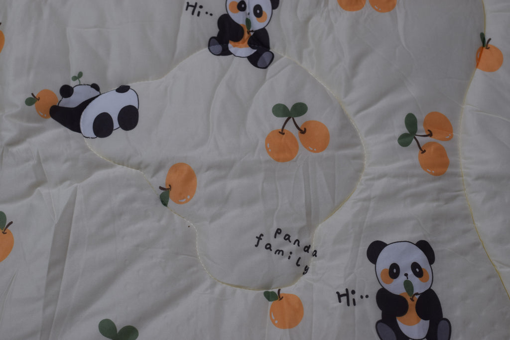Ultra Soft Baby Minky Square Blanket 95 x 95 cm – Plush Double Layer Receiving & Swaddle Blanket | Yellow &amp; Baby Yellow Panda Print