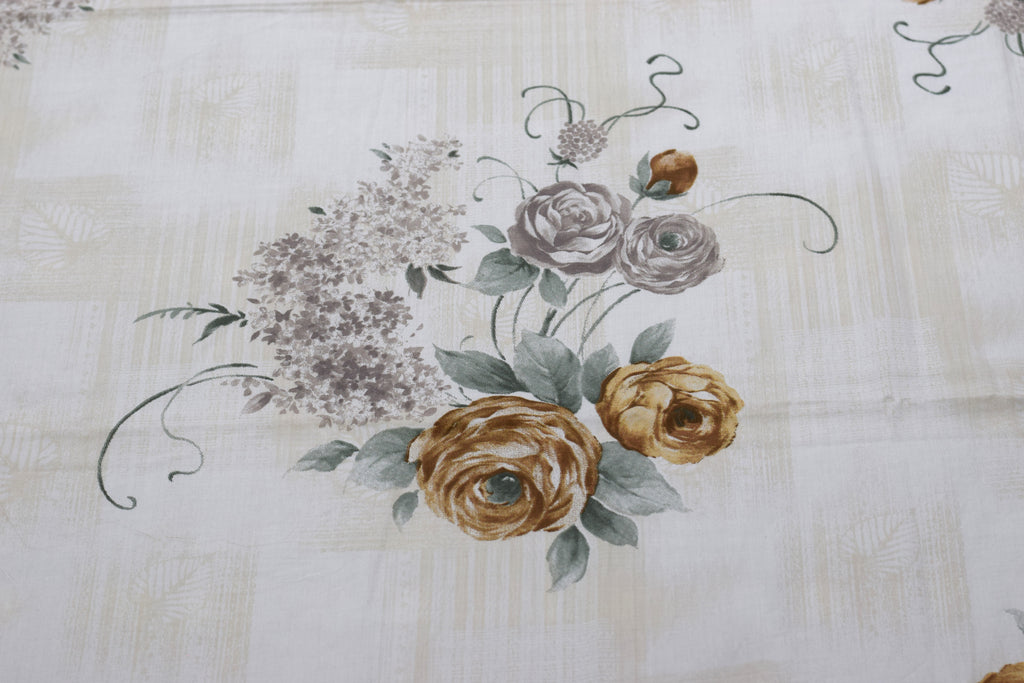 Floral Printed Bedspread with 2 Pillow Covers – 90 x 96 Inches | Elegant Cotton Blend Bedding Set