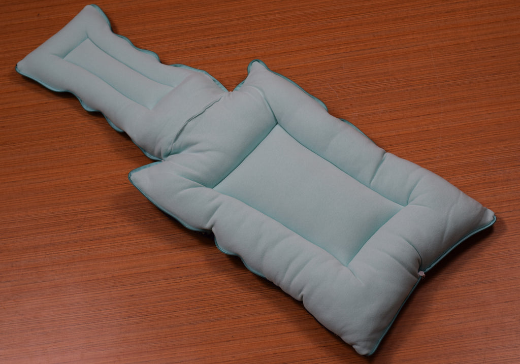 Soft Baby Sleeping Protector Nest with Zip Closure | Newborn Baby Bed | 0–3 Months | Navy Blue & Greenish Blue