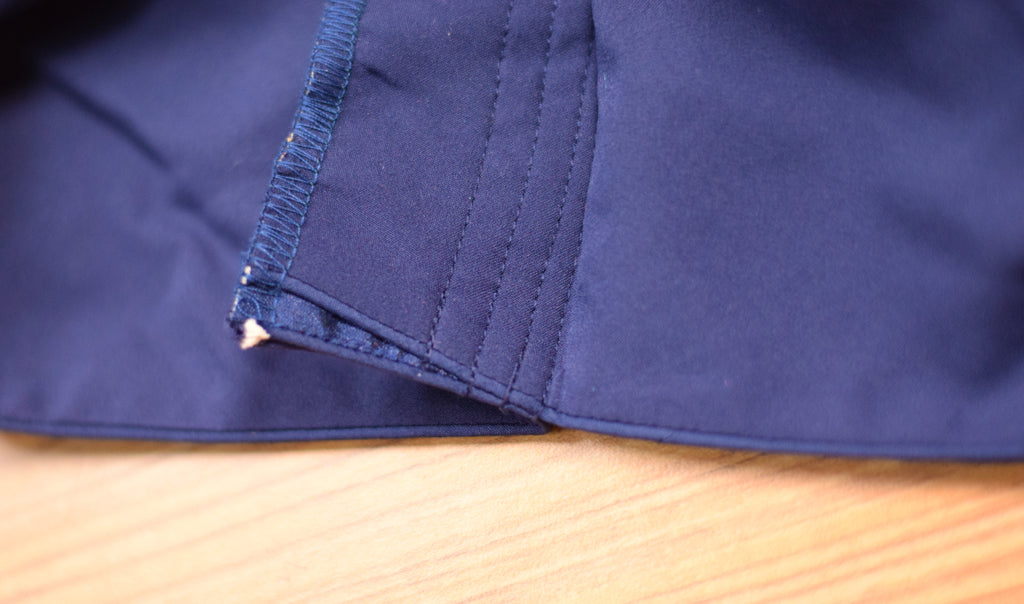 Navy Blue Chanderi Silk Front Open Saree Blouse | Readymade Designer Blouse with Elbow Sleeves