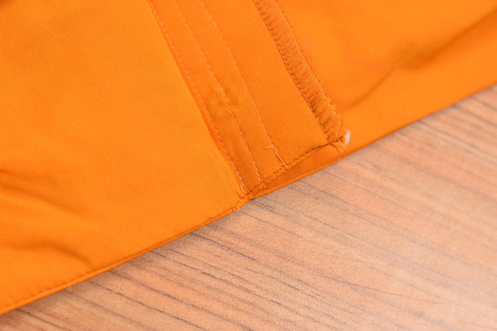 Women's Chanderi Silk Front Open Saree Blouse | Orange Embroidered Readymade Blouse for Saree & Midi