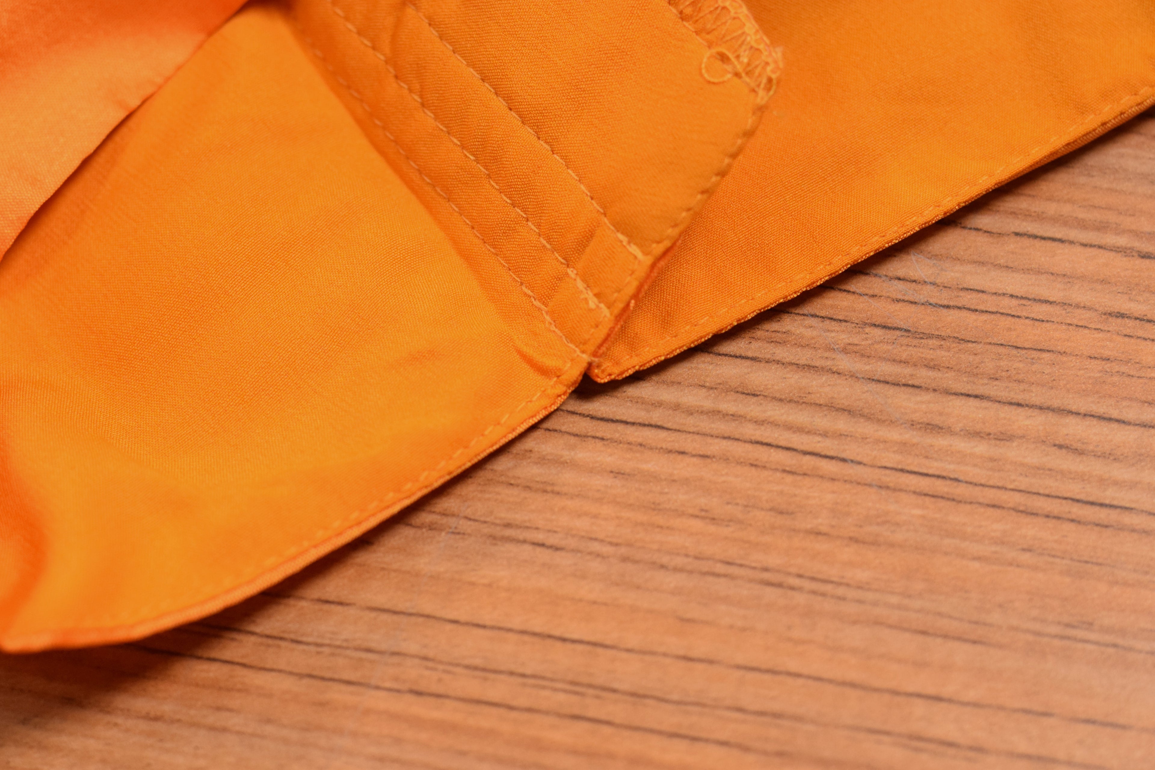 Orange Chanderi Silk Front Open Saree Blouse | Readymade Padded Blouse for Saree & Midi | Half Sleeve