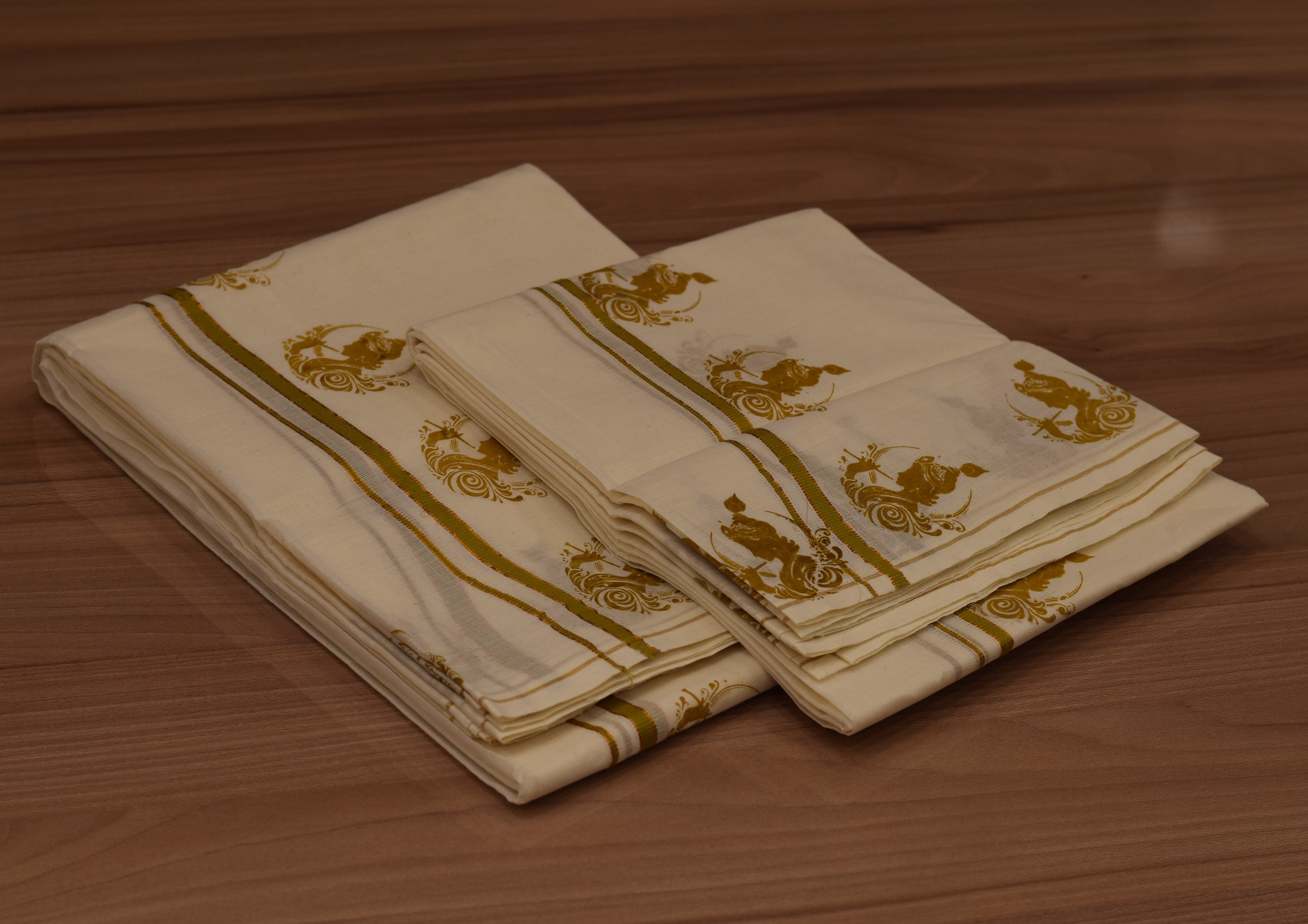 Kerala Kodi Colour Puliyilakkara Set Mundu for Women – Traditional Off-White Cotton Set | 4 x 2.80 Meter