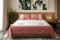 Elegant Pink & White King Size Bedsheet Set with Pillow Covers