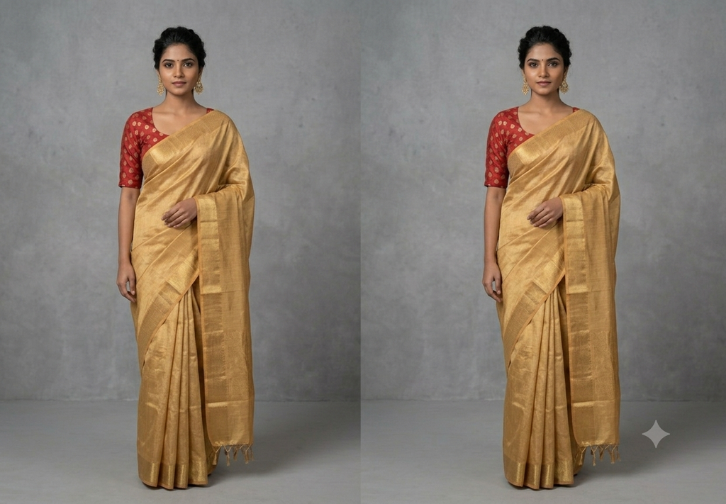 Maroon Brocade Silk Fabric with Gold Butta Design – Running Material for Blouse & Midi | 1.10m / 1.50m / 2m