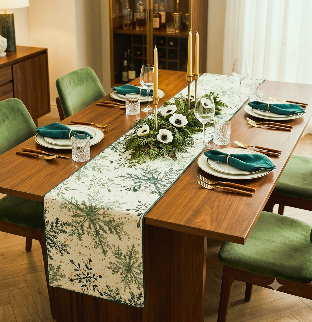 Floral Printed Table Runner – 180 × 35 cm