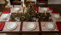 Maroon and Cream Striped Table Mat – Decorative Dining Table Mat