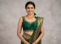 Women's Chanderi Silk Saree Blouse | Embroidered Ready-to-Wear Blouse | Padded | Sleeves Inside | Dark Green