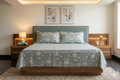 Elegant Grey Floral Queen Size Bedsheet with 2 Pillow Covers