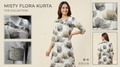 Misty Flora Printed Women’s Kurta Top – Soft Elegant Casual Wear