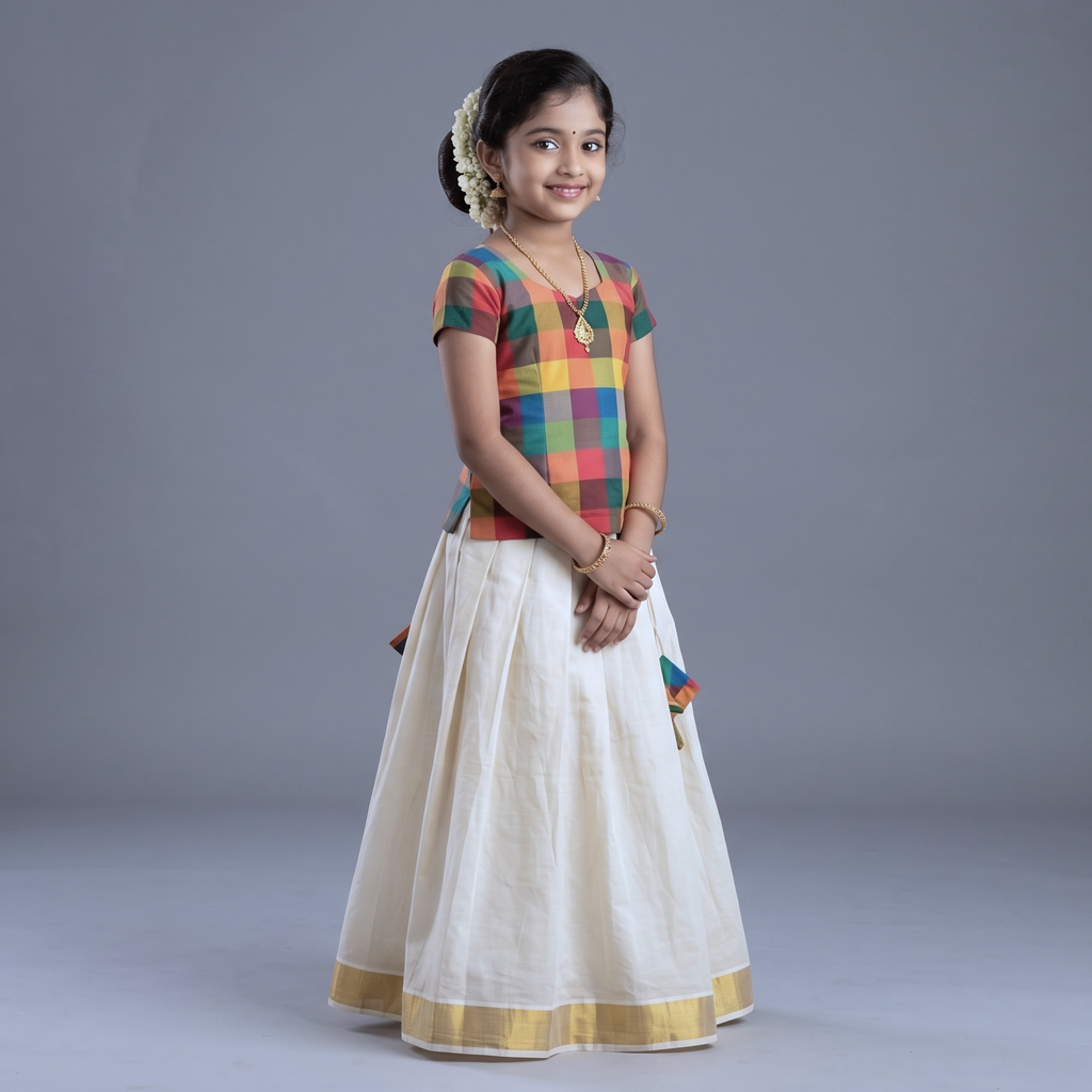 Semi Linen Running Material 58 Inch Width – Madras Check Fabric for Ladies, Men's & Kids Wear