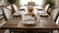 Autumn Harvest Pumpkin Patch Printed Table Mat | Farmhouse Kitchen & Dining Decor- set of 6