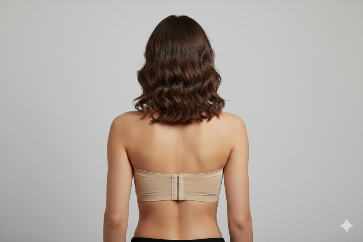 Women’s Lightly Padded Strapless Tube Bra – Seamless Comfort Fit