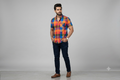 Madras Check Semi Linen Running Material – 44 Inch Width | Unstitched Fabric for Ladies, Men's & Kids Wear