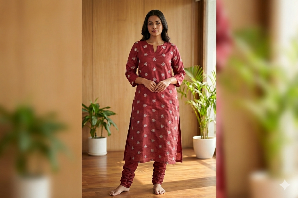 Ruby Mist mull chandari  Dress Material Set