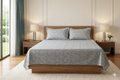 Elegant Grey Floral Queen Size Bedsheet with 2 Pillow Covers – Soft & Premium Cotton Feel