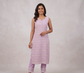 Lavender Crush Georgette Embroidered Dress Material – 2.50 Meters | 44” Width