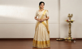 Women's Cream Chanderi Silk Front Open Saree Blouse | Readymade Padded Blouse for Saree & Midi