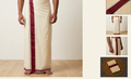 Traditional Kodi Double Mundu with Maroon Border