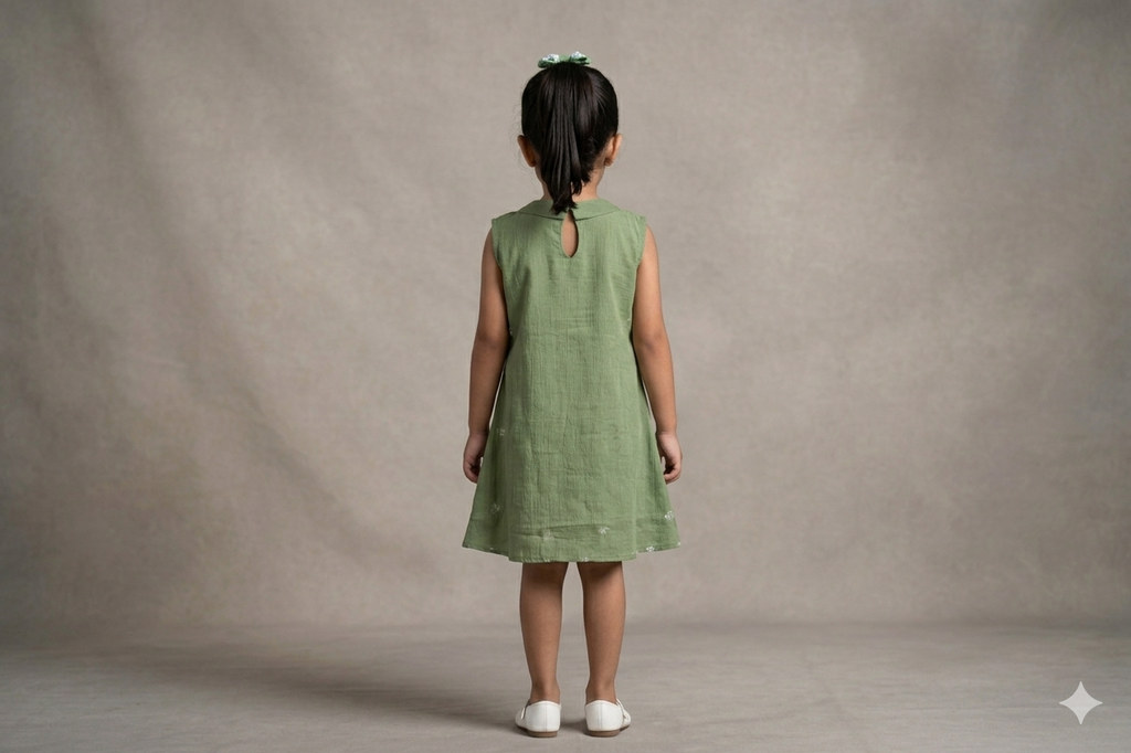 Floral Print Girls Sleeveless Frock