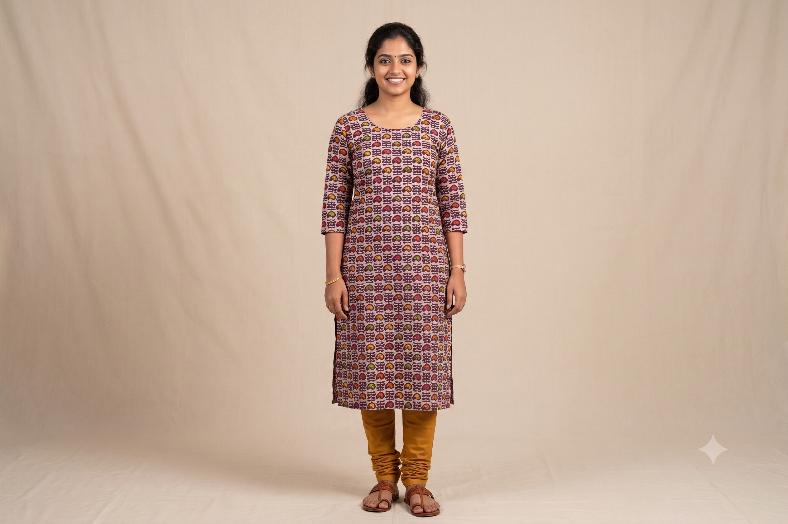 Soft Cotton Batik Print Dress Material – Multicolor Abstract Pattern | 44" Width | 2.5 Meter Top Fabric