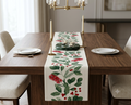 Christmas Floral Printed Table Runner – 150 × 35 cm