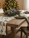 Christmas Holly Berry Printed Fabric Running Material – 60 Inch Wide | Table Cloth, Table Runner & Cushion Cover Fabric
