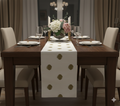 Olive Dot Table Runner - Off-White Cotton (180 x 30 cm) - Main Product Image - Cotton - Nushio