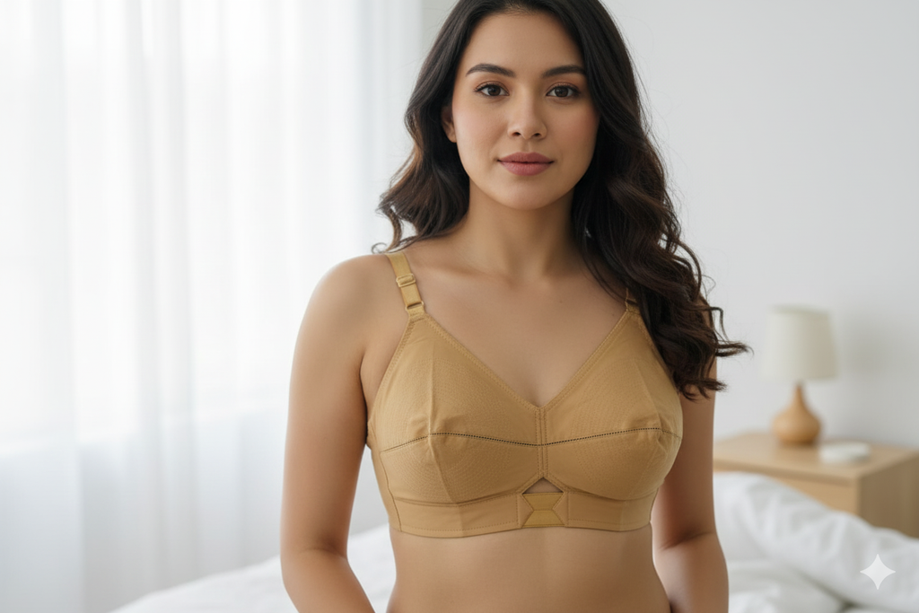 Fit Non-Wired Cotton Bra Set of 2 (Beige & White) - Main Product Image - Cotton - Nushio