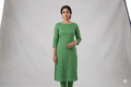 MUL CHNDARI Green Sequin Work Dress Material – 44 Inch Width | 2.5 Meter Top Fabric