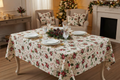 Christmas Printed Running Fabric – 60 Inch Wide Poinsettia & Holly Design Home Décor Material