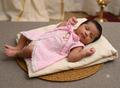 Set of 3 Baby Pink Kutti Uduppu | Soft Cotton Eyelet Embroidered Newborn Dress Set