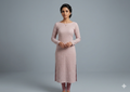 Blush Pink Cotton Embroidered Dress Material – 44" Width | Top 2.50 Mtrs