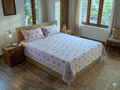 Elegant Pink Floral Queen Size Bedsheet with 2 Pillow Covers