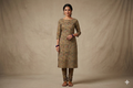 Vintage Olive Kalamkari Print Cotton Churidar Material – 44 Inch Width | Top Fabric 2.5 Meters