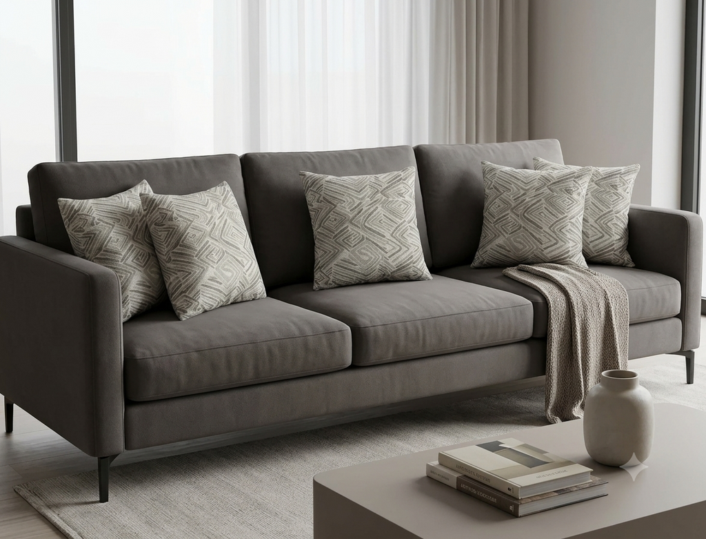 Geometric Jacquard Cushion Covers – Set of 5 | Modern Decorative Sofa Cushion Covers