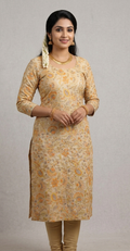 Foil Eri Silk Floral Print Embroidery Dress Material – 2.5 Mtr