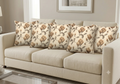 Elegant Brown Floral Cushion Covers with Botanical Print – Set of 5