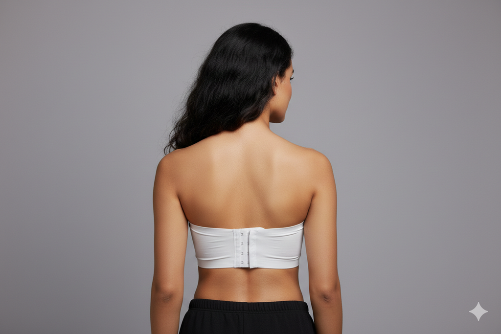 Women’s Lightly Padded Strapless Tube Bra – Seamless Comfort Fit