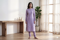 Lavender Blossom Berlin Silk Dress Material Set-56"