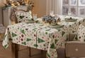 Christmas Printed Running Fabric – 60 Inch Wide Christmas Tree & Ornament Design for Table Décor