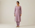Mul Chandri Sequin Cotton Fabric for Kurti Top – Lavender | 44 Inch Width | 2.5 Meter Unstitched Material