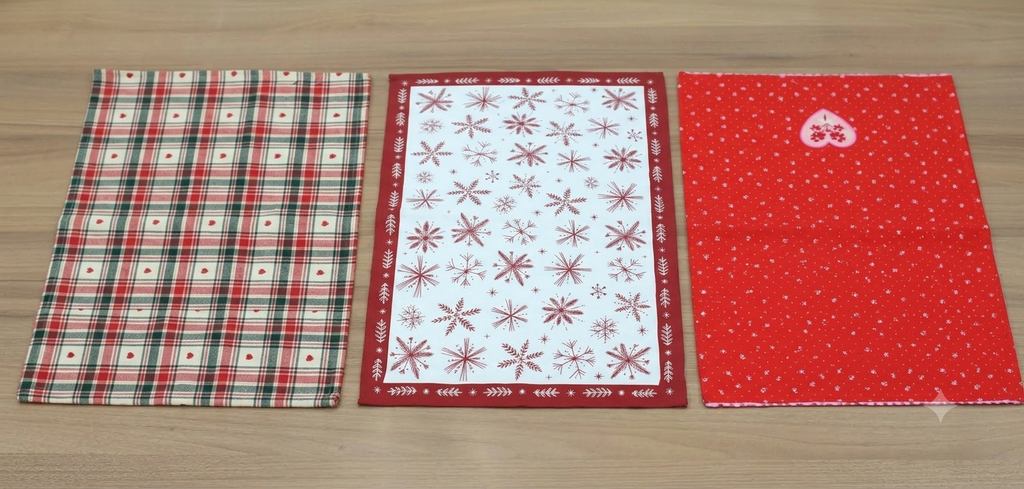 Christmas Printed Kitchen Towels Set of 3 | Festive Kitchen Towels