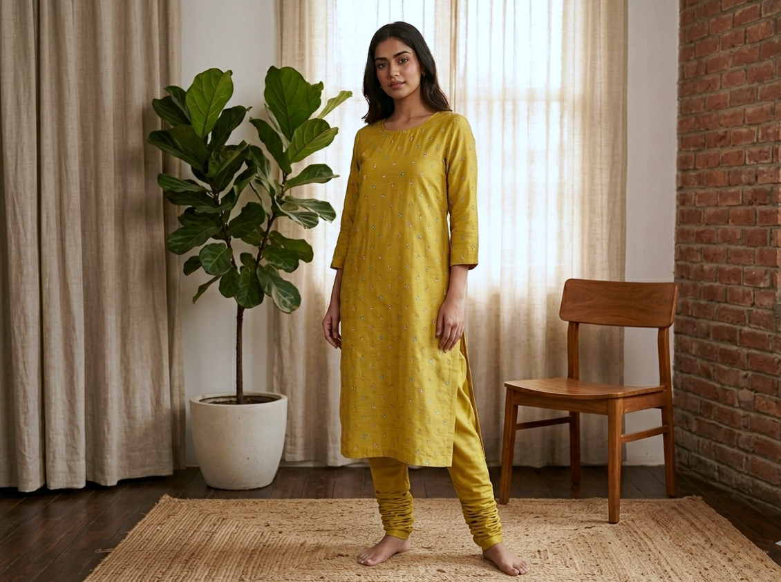 Sunlit Bloom Berlin Silk Dress Material Set-56