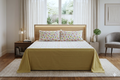 King Size Floral Cotton Bedspread Set – Pink Blossom Print with 2 Pillow Covers