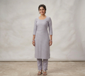 Lavender Textured Cotton Dress Material – 44" Width | Top 2.50 M