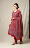 Ruby Blossom Modal Silk Churidar Material Set