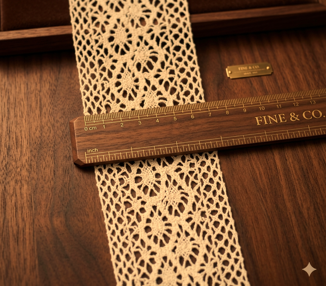 White/Beige Floral Lace Trim – 7 cm Width | 10m / 20m Roll | Elegant Decorative Lace Border